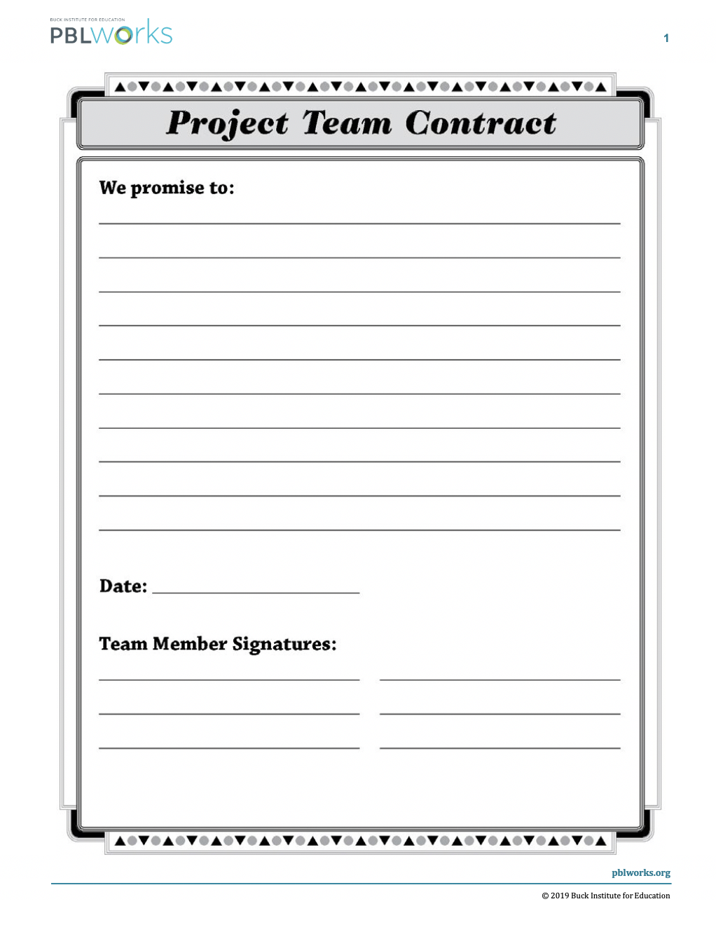 team contract assignment